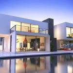 Modern villa with private swimming pool and stylish outdoor area in Turkey