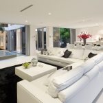 Modern living room with comfortable seating and natural light in a Turkish home