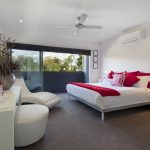 Cozy bedroom with modern decor and natural light in a Turkish home