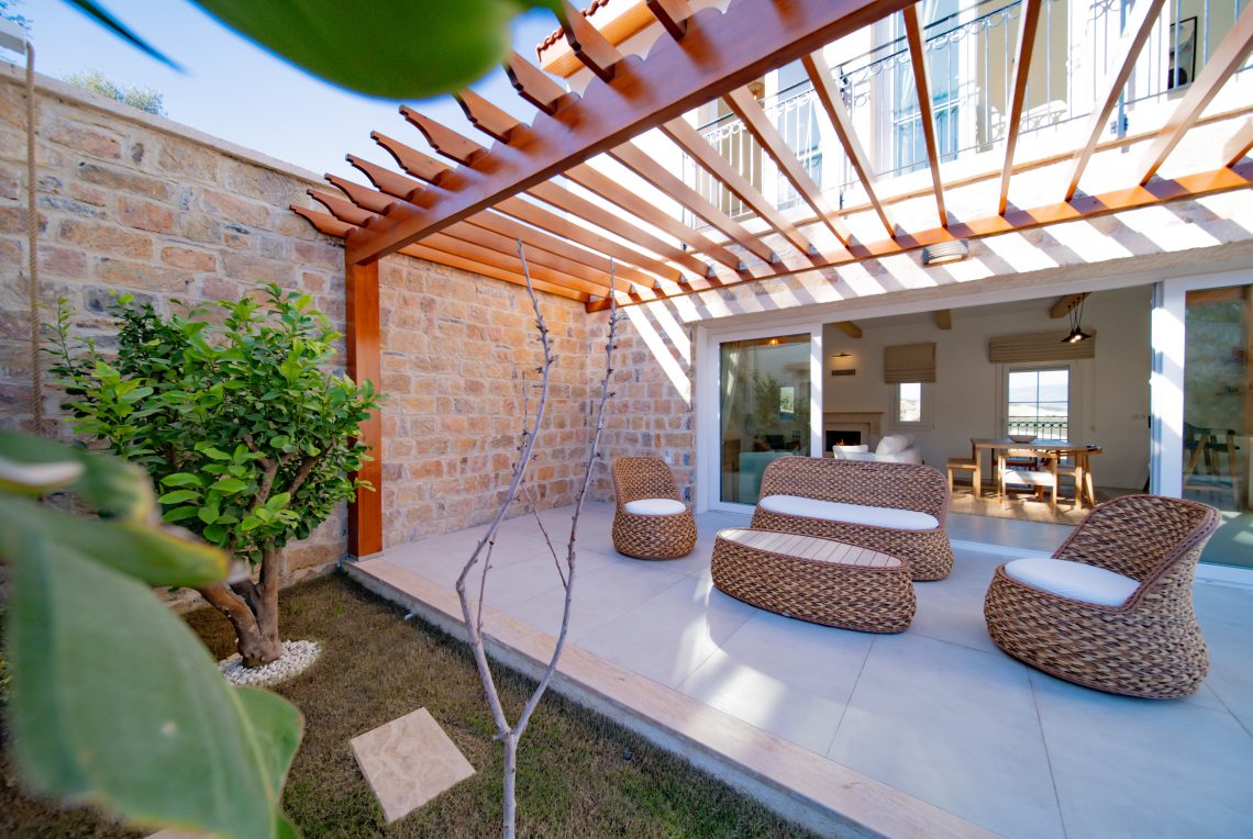 Terrace of a modern villa in Turkey