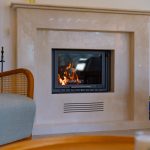 Cozy living room with a modern fireplace and comfortable seating